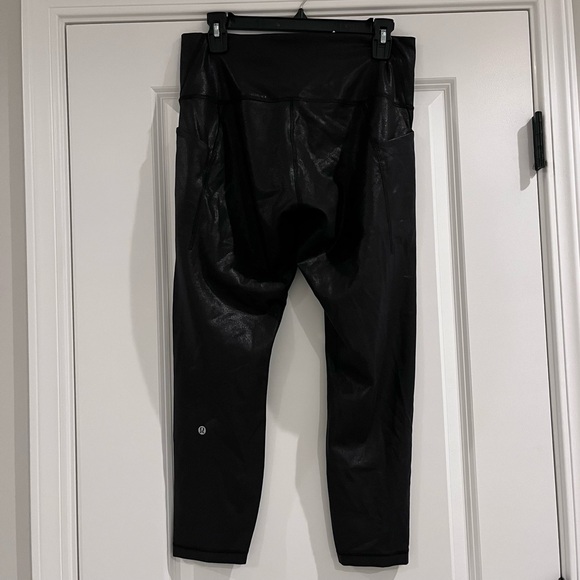 Lululemon Wunder Train HR Tight 25” Foil Black Size 12 - Picture 1 of 4